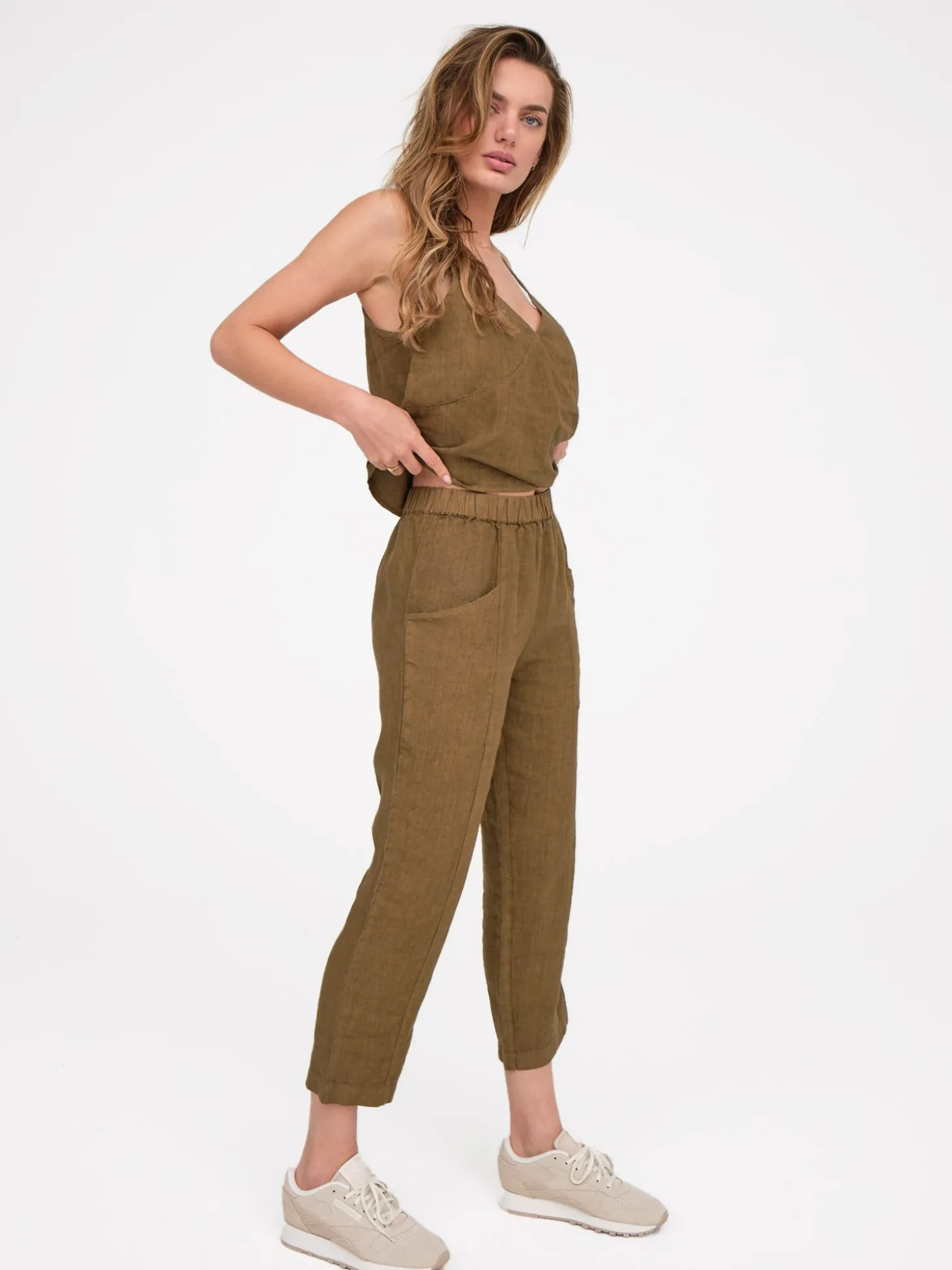 Linen High Waisted Pant