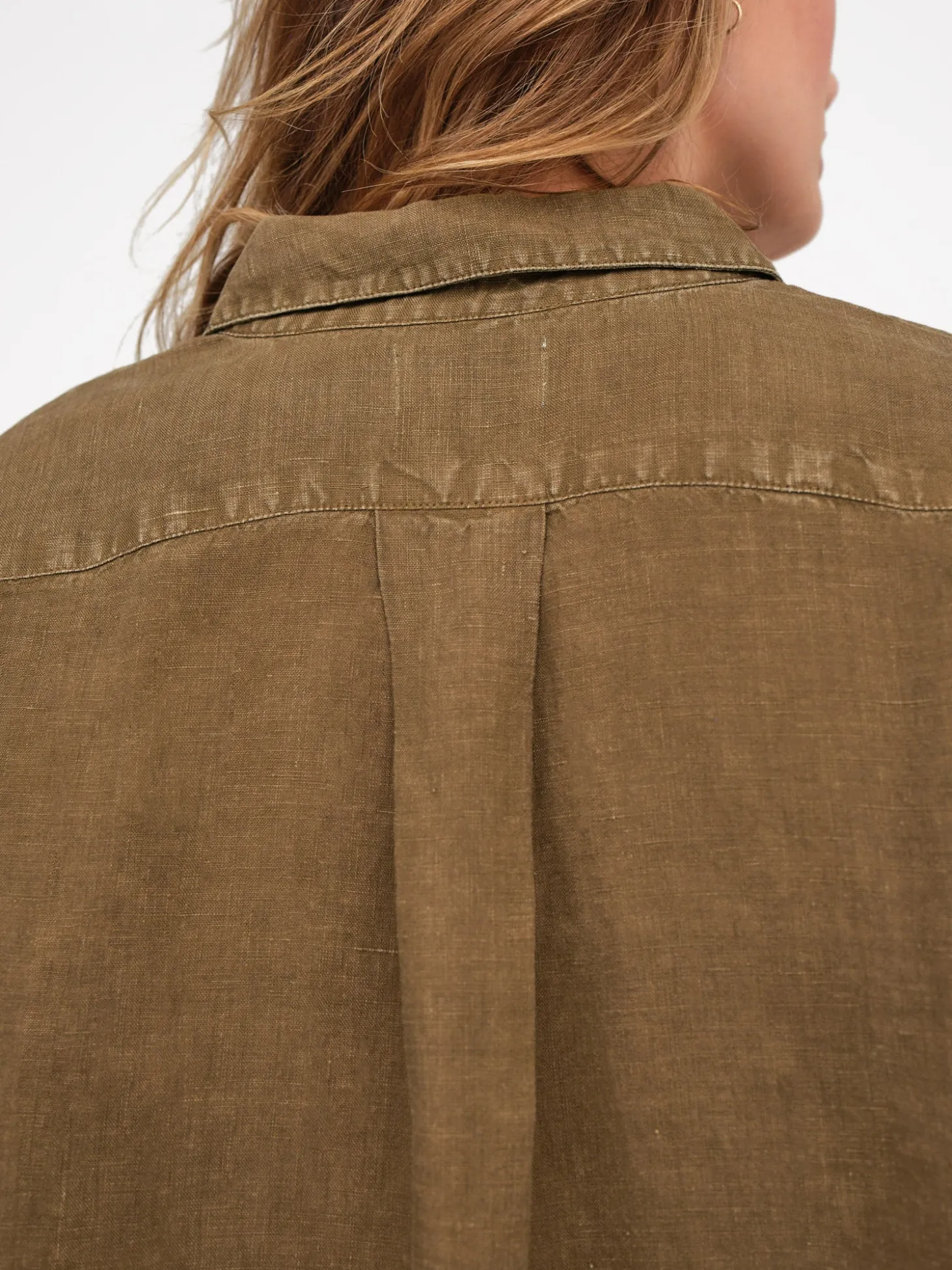 Linen Oversized Long Sleeve Shirt