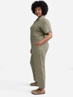 Linen Short Sleeve Jumpsuit