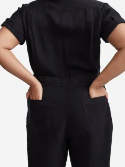 Linen Short Sleeve Jumpsuit