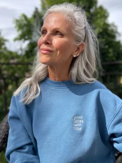 Mate X White Hair Wisdom Good Things Take Time Sweatshirt