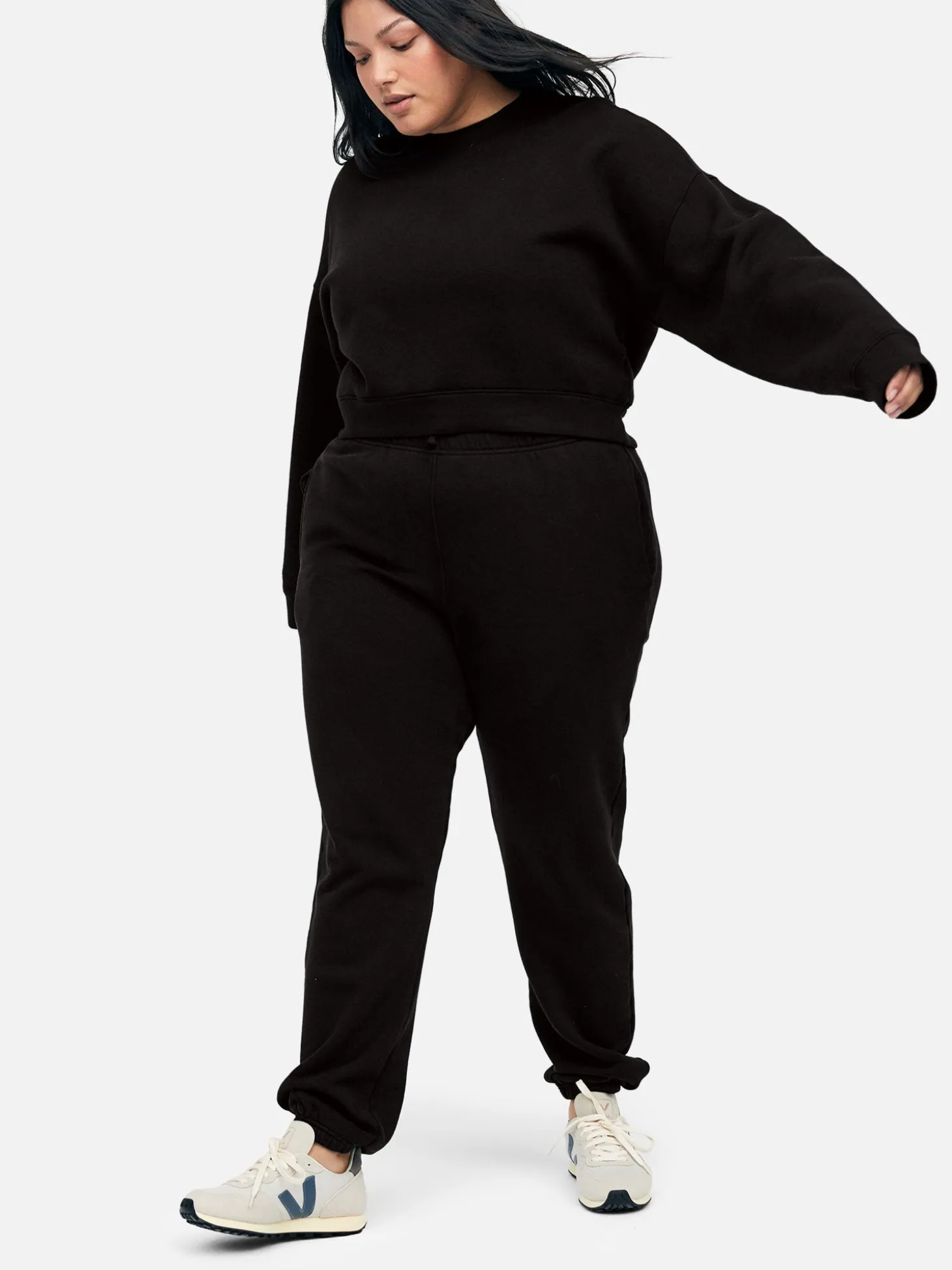 Organic Fleece Crop Sweatshirt