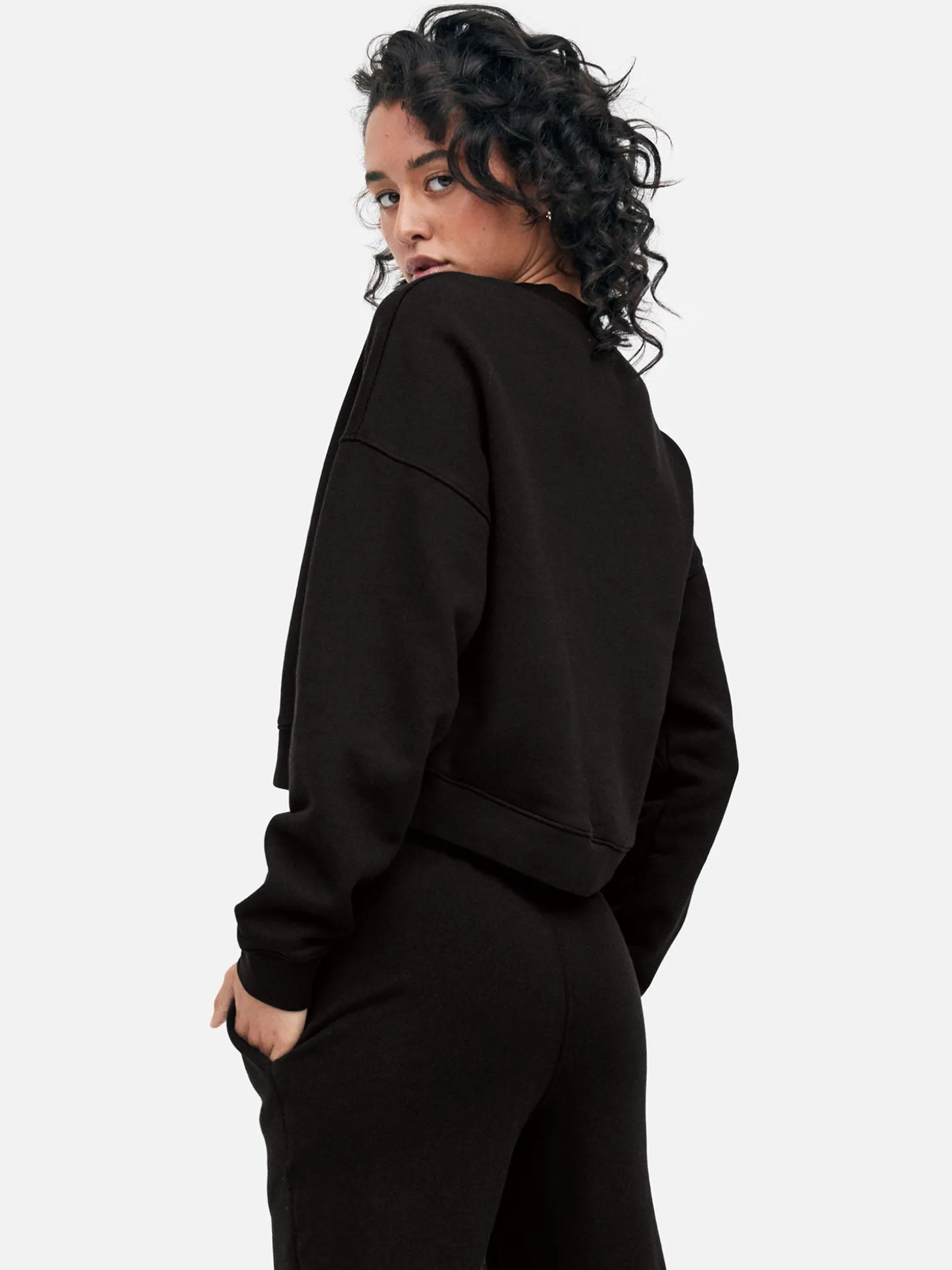 Organic Fleece Crop Sweatshirt