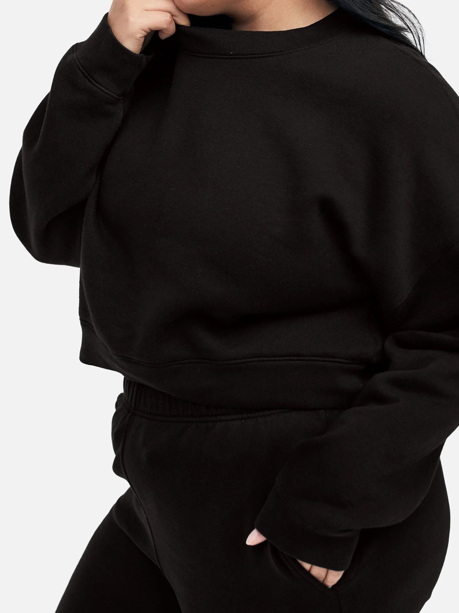 Organic Fleece Crop Sweatshirt