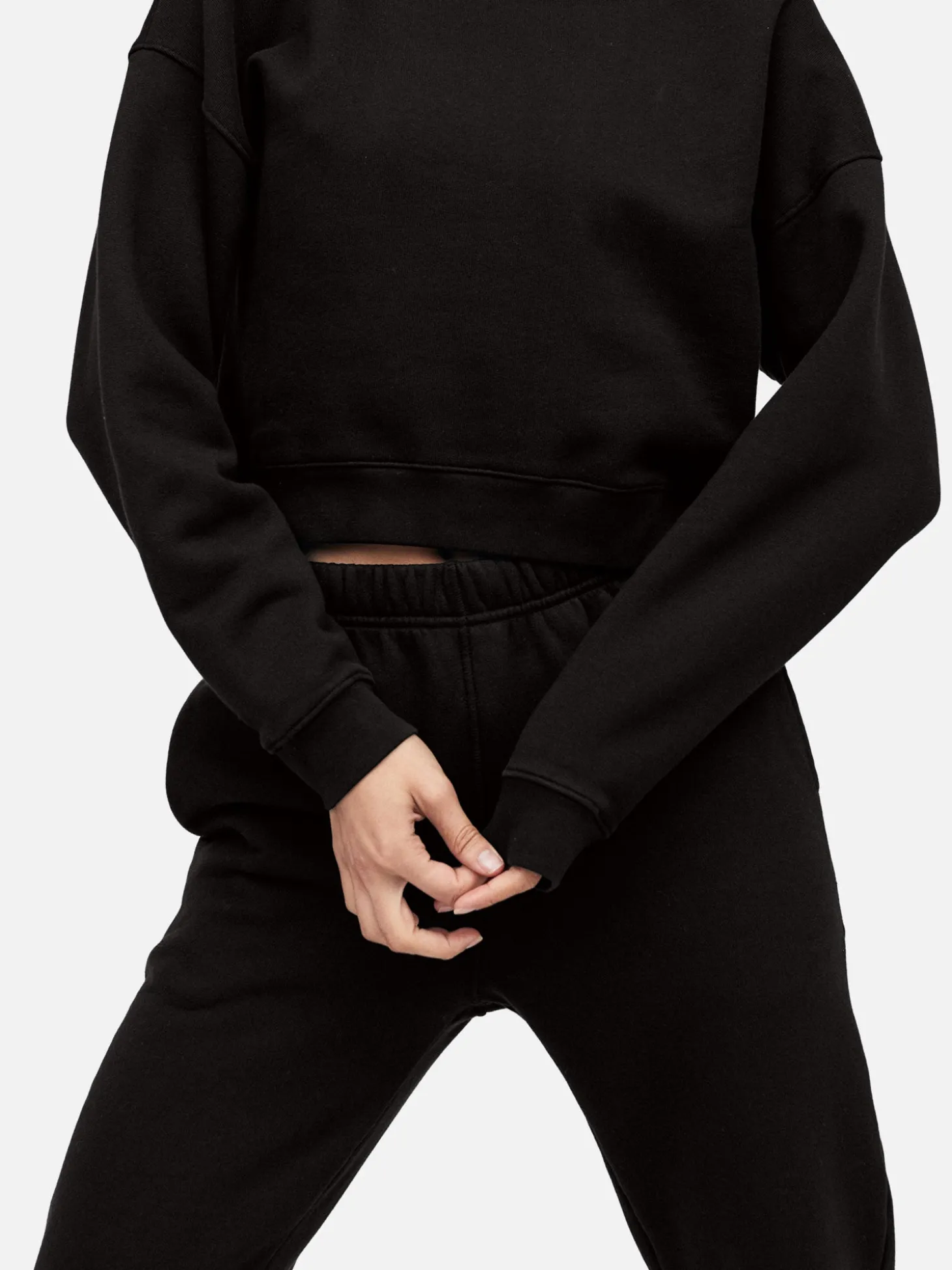 Organic Fleece Crop Sweatshirt