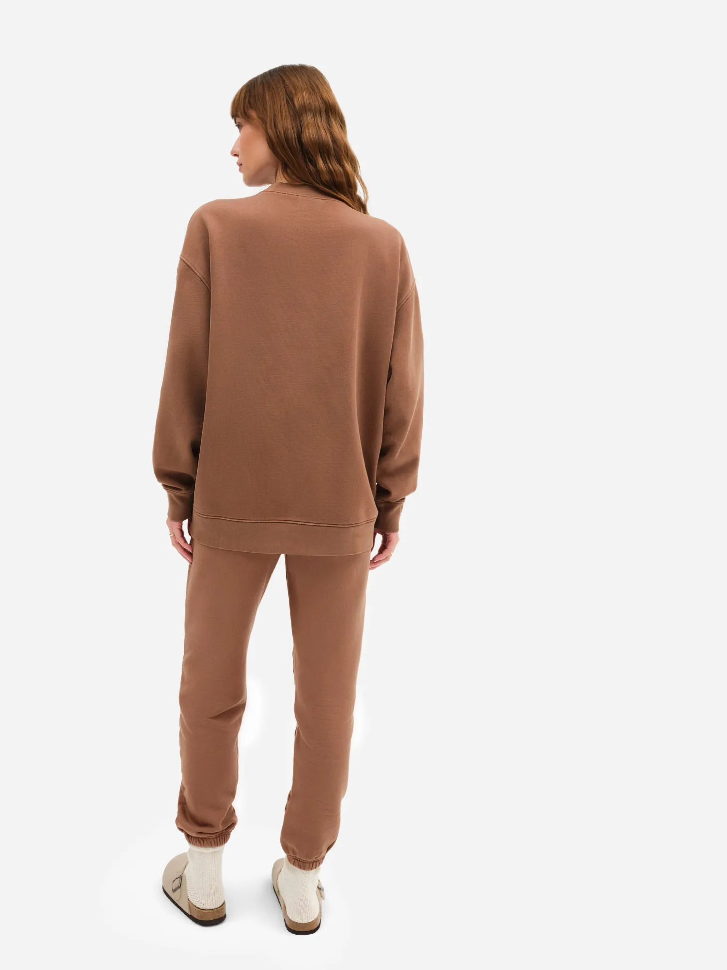 Organic Fleece Embroidered Oversized Sweatshirt