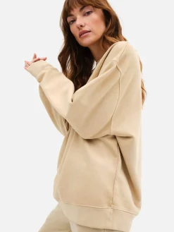 Organic Fleece Embroidered Oversized Sweatshirt