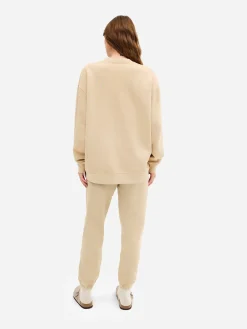 Organic Fleece Embroidered Oversized Sweatshirt