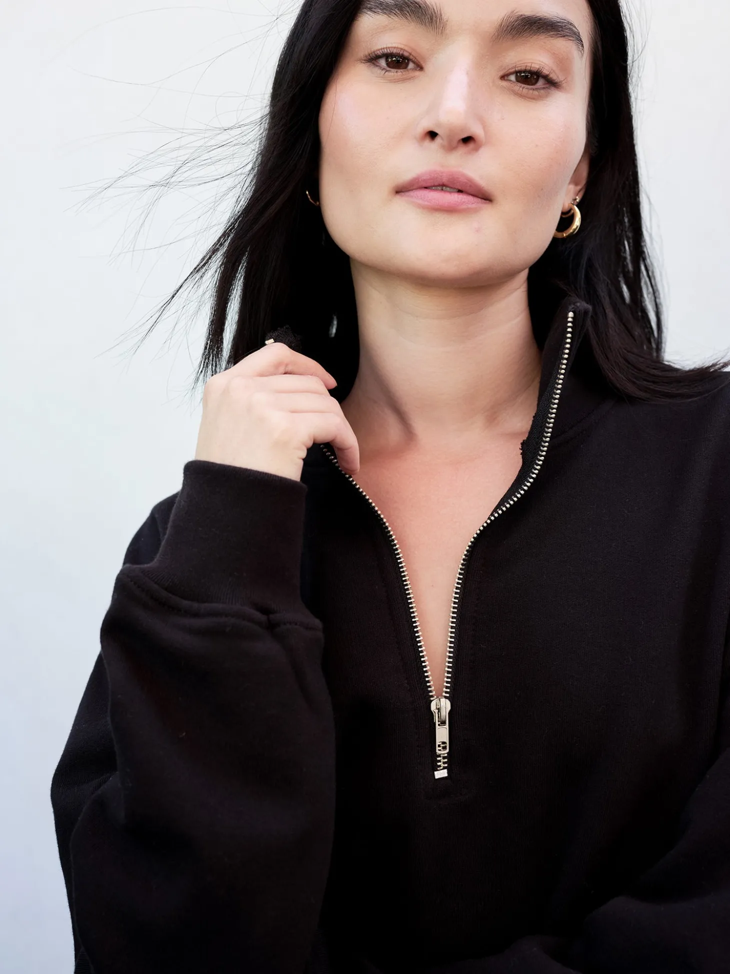 Organic Fleece Half-Zip Sweatshirt