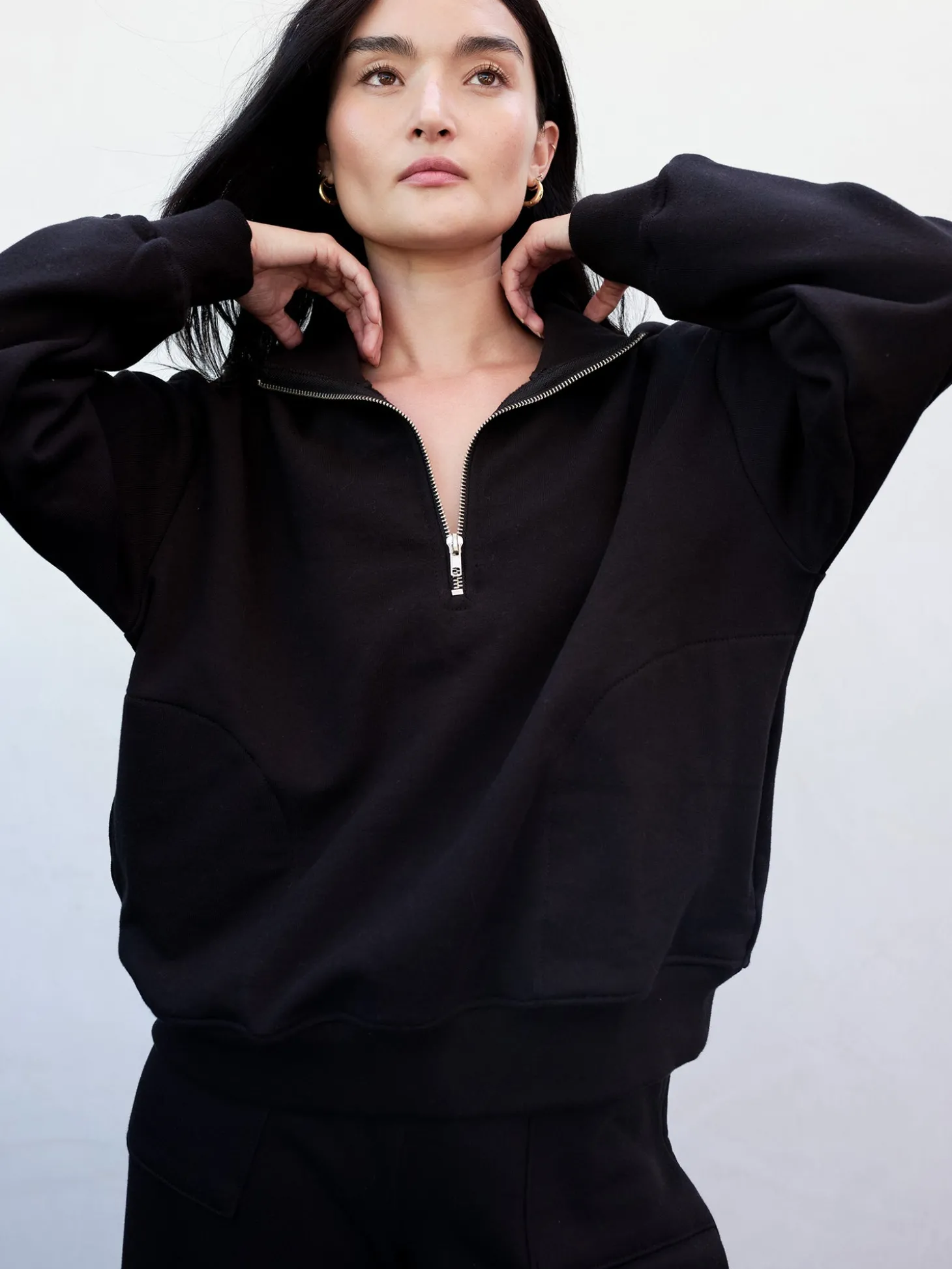 Organic Fleece Half-Zip Sweatshirt