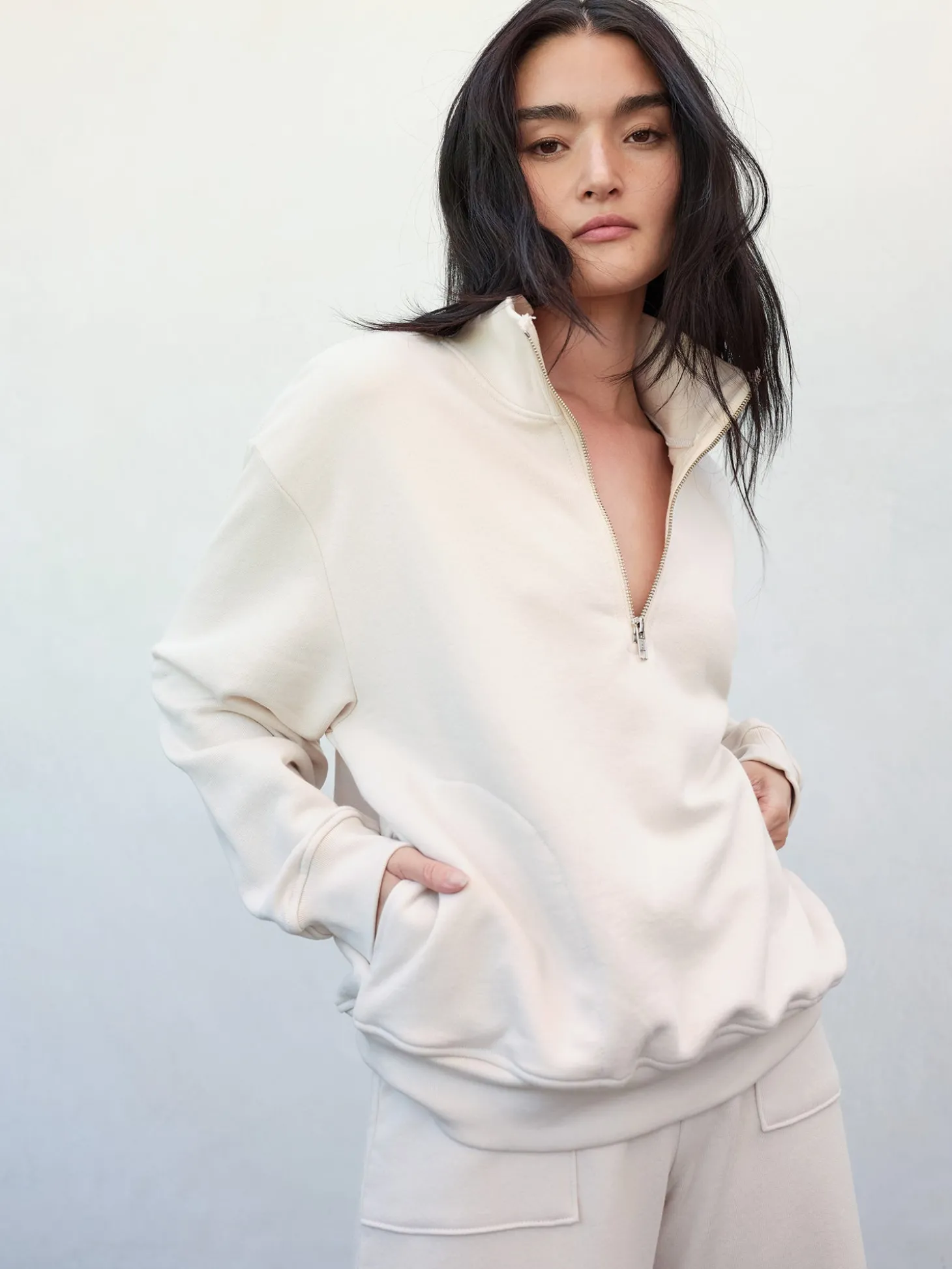 Organic Fleece Half-Zip Sweatshirt