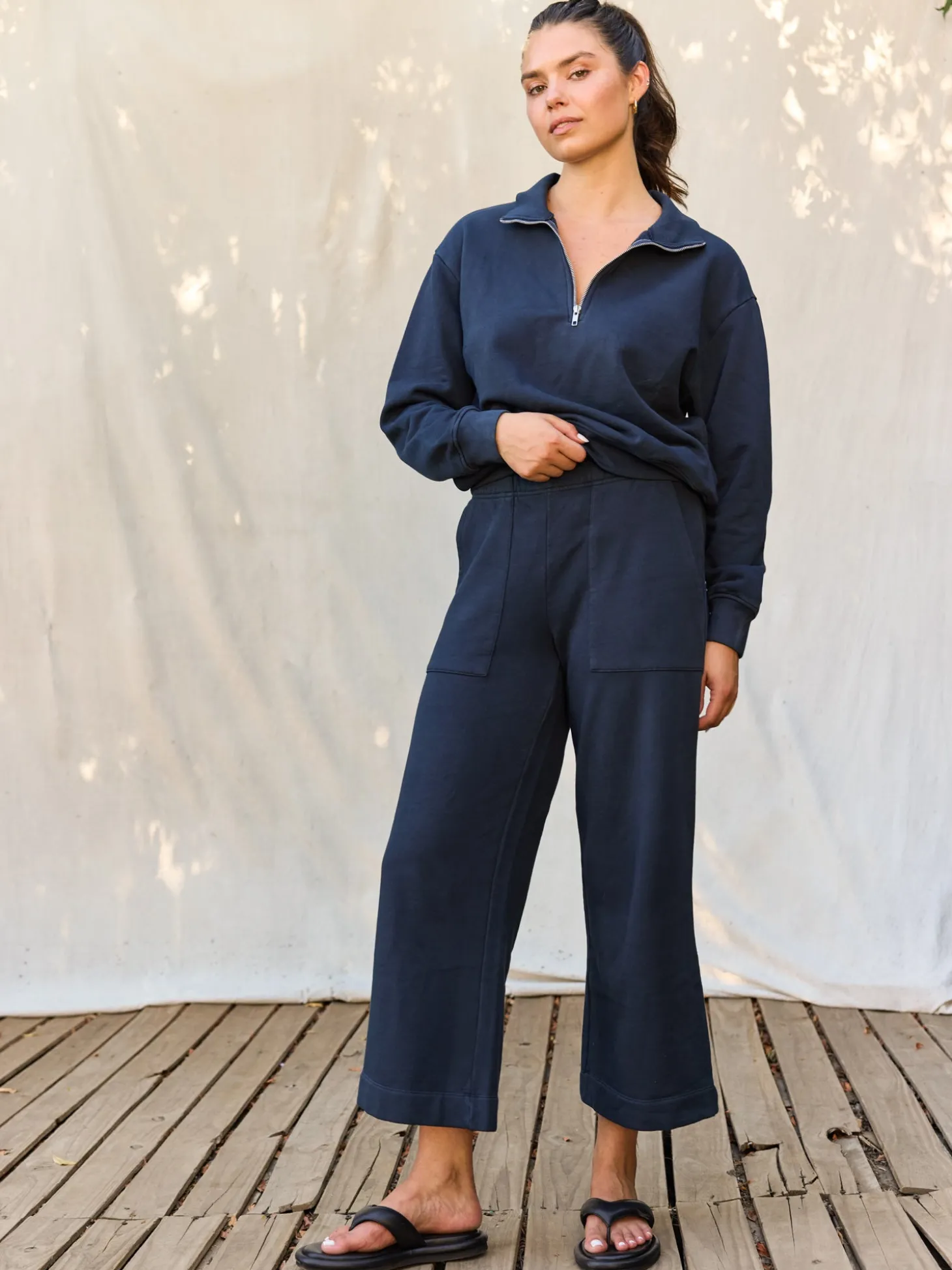 Organic Fleece Half-Zip Sweatshirt