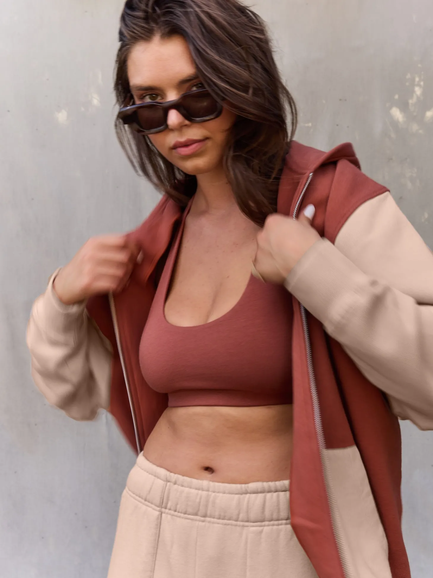 Organic Fleece Oversized Zip Hoodie