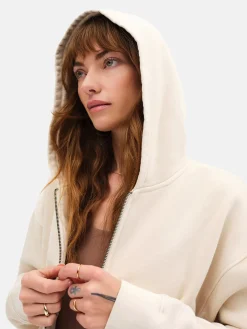 Organic Fleece Oversized Zip Hoodie