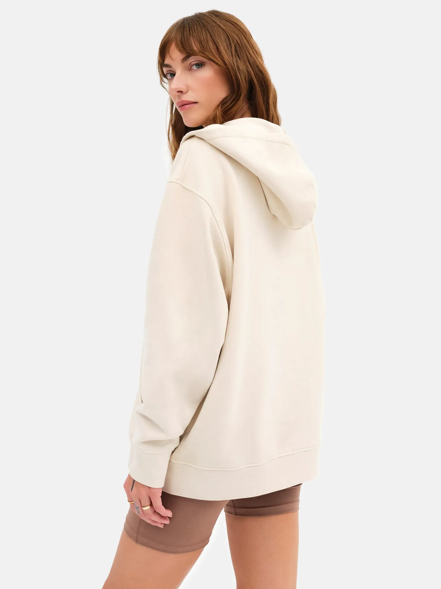 Organic Fleece Oversized Zip Hoodie