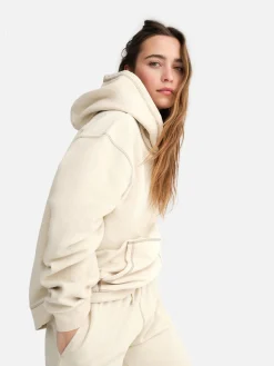 Organic Fleece Oversized Contrast Hoodie