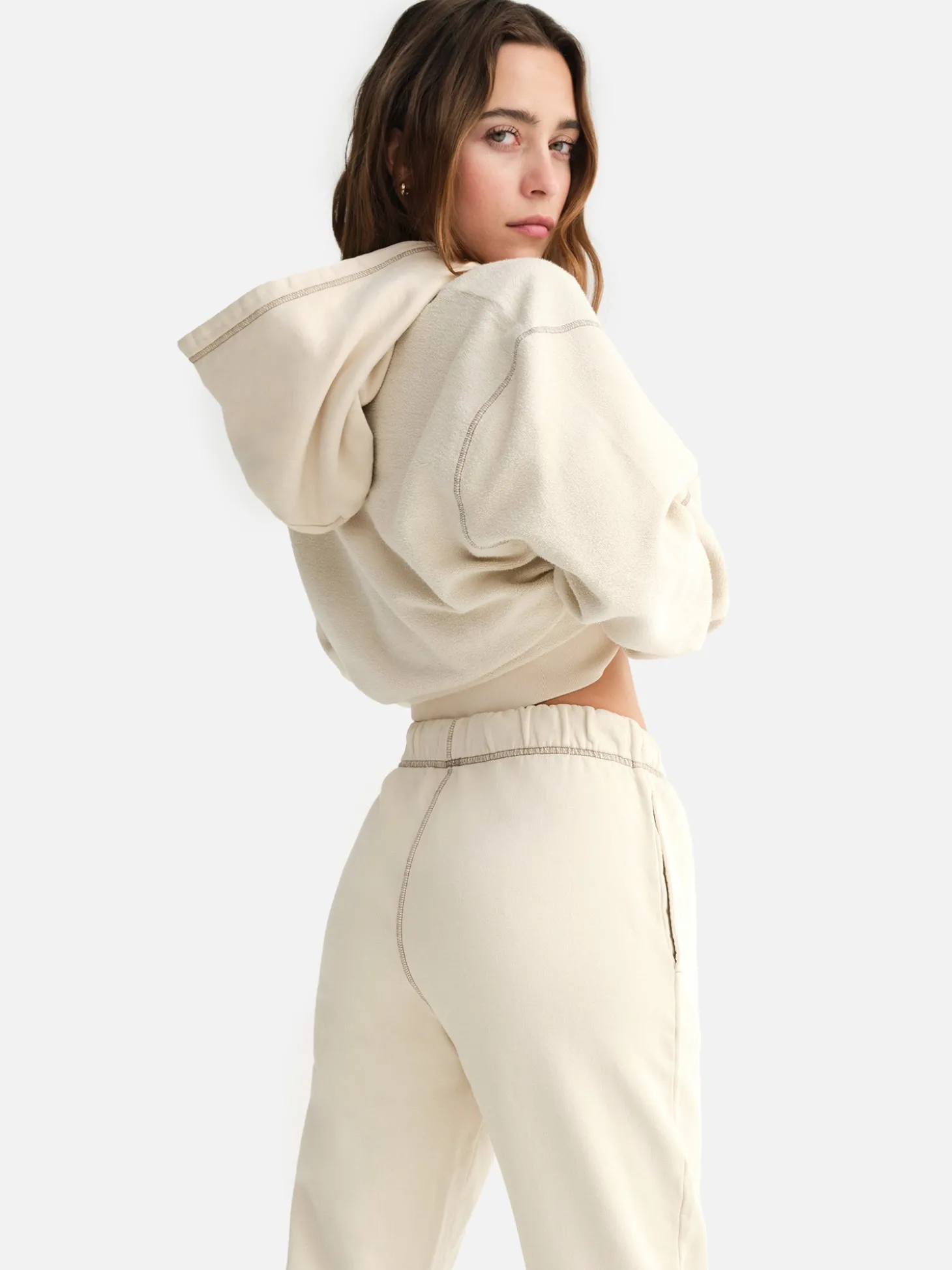 Organic Fleece Relaxed Pocket Contrast Sweatpant