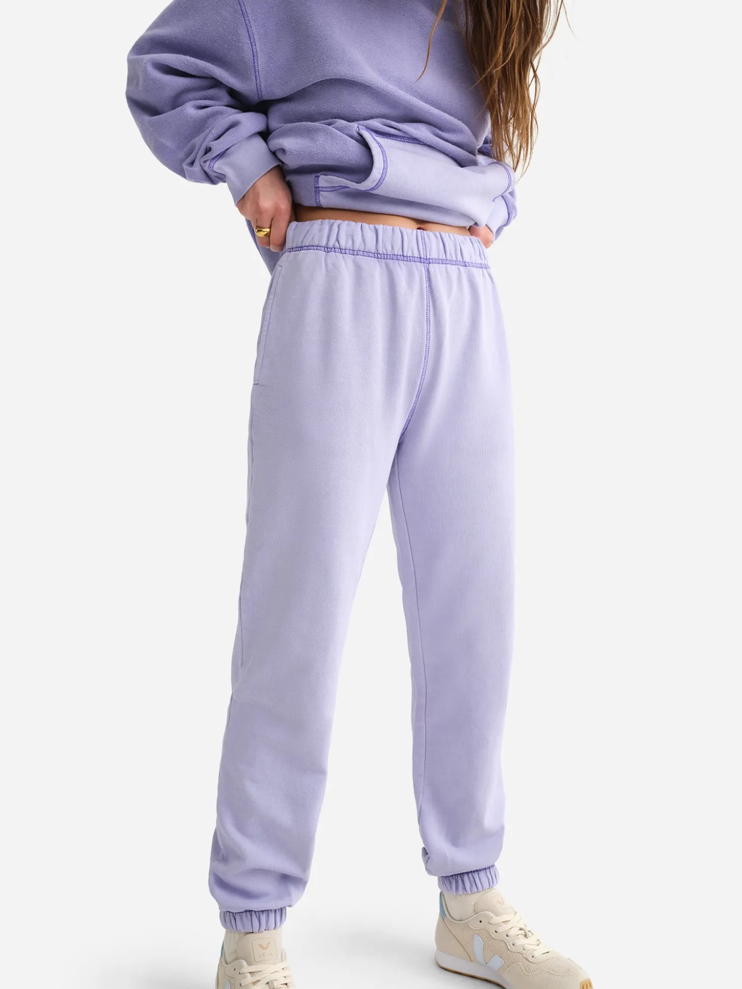 Organic Fleece Relaxed Pocket Contrast Sweatpant
