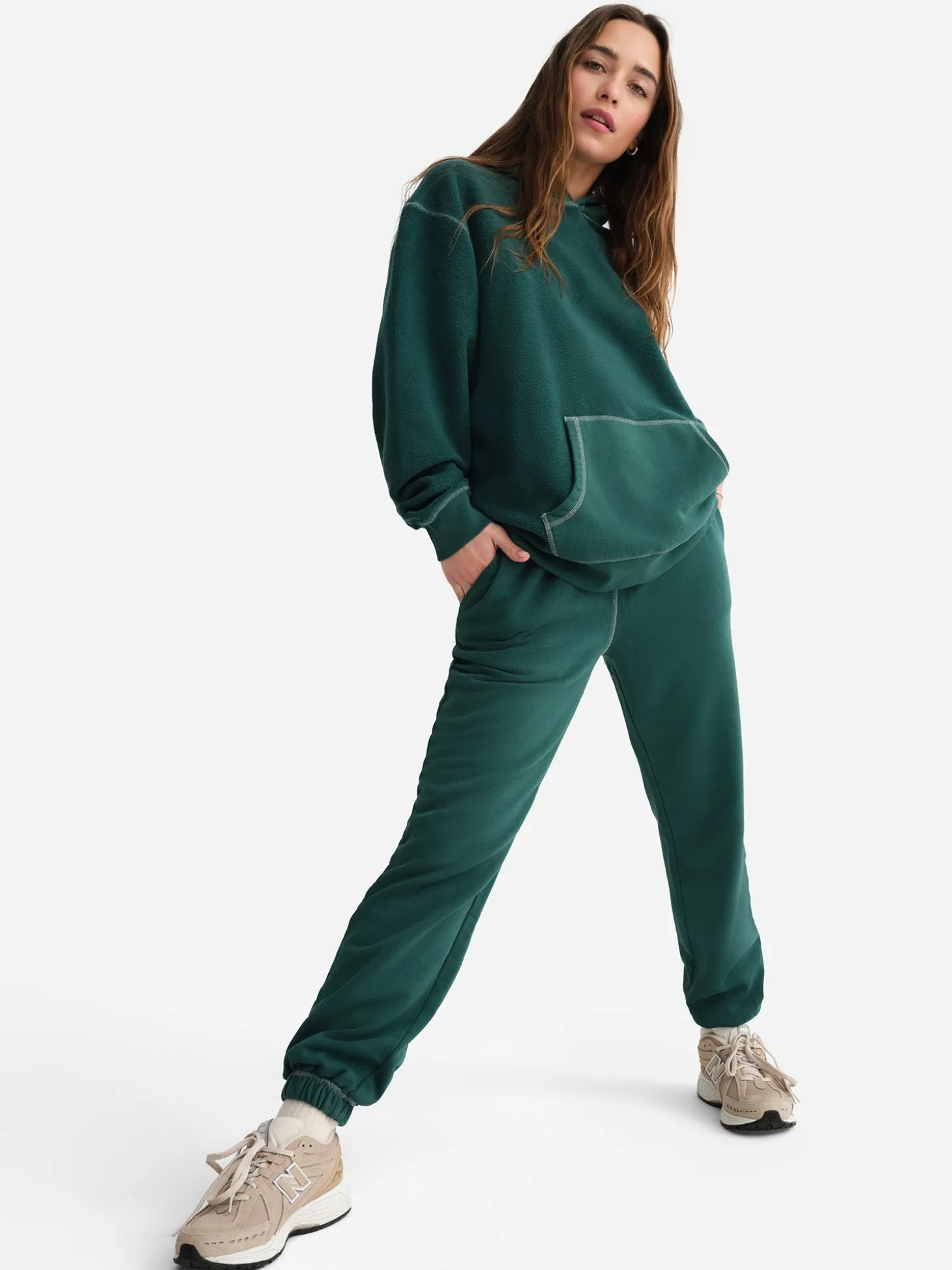 Organic Fleece Relaxed Pocket Contrast Sweatpant