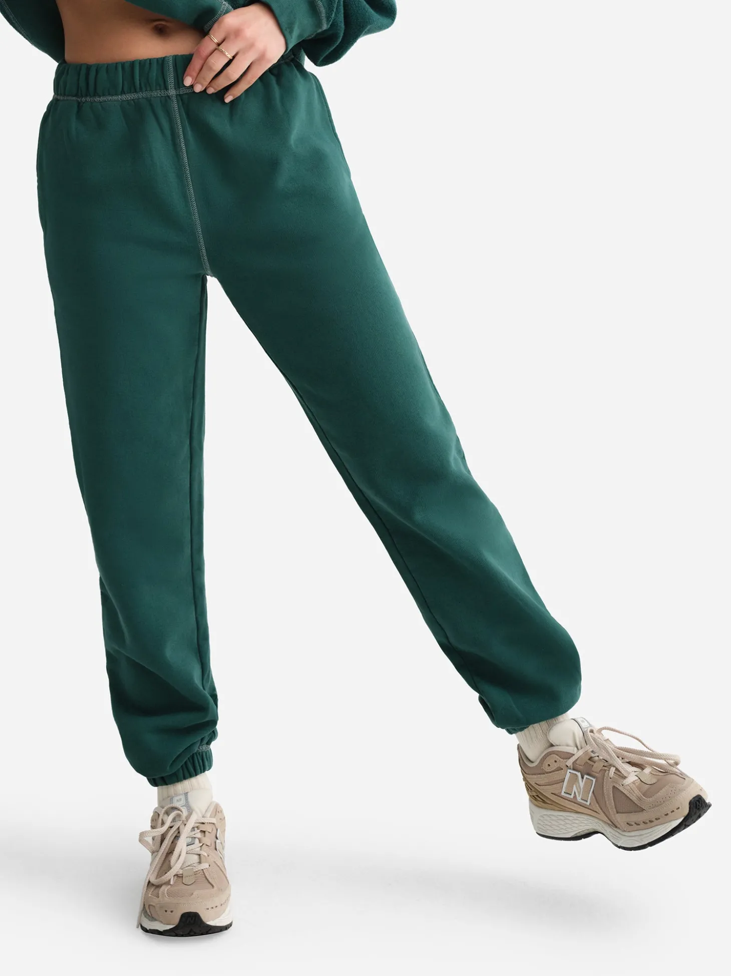 Organic Fleece Relaxed Pocket Contrast Sweatpant