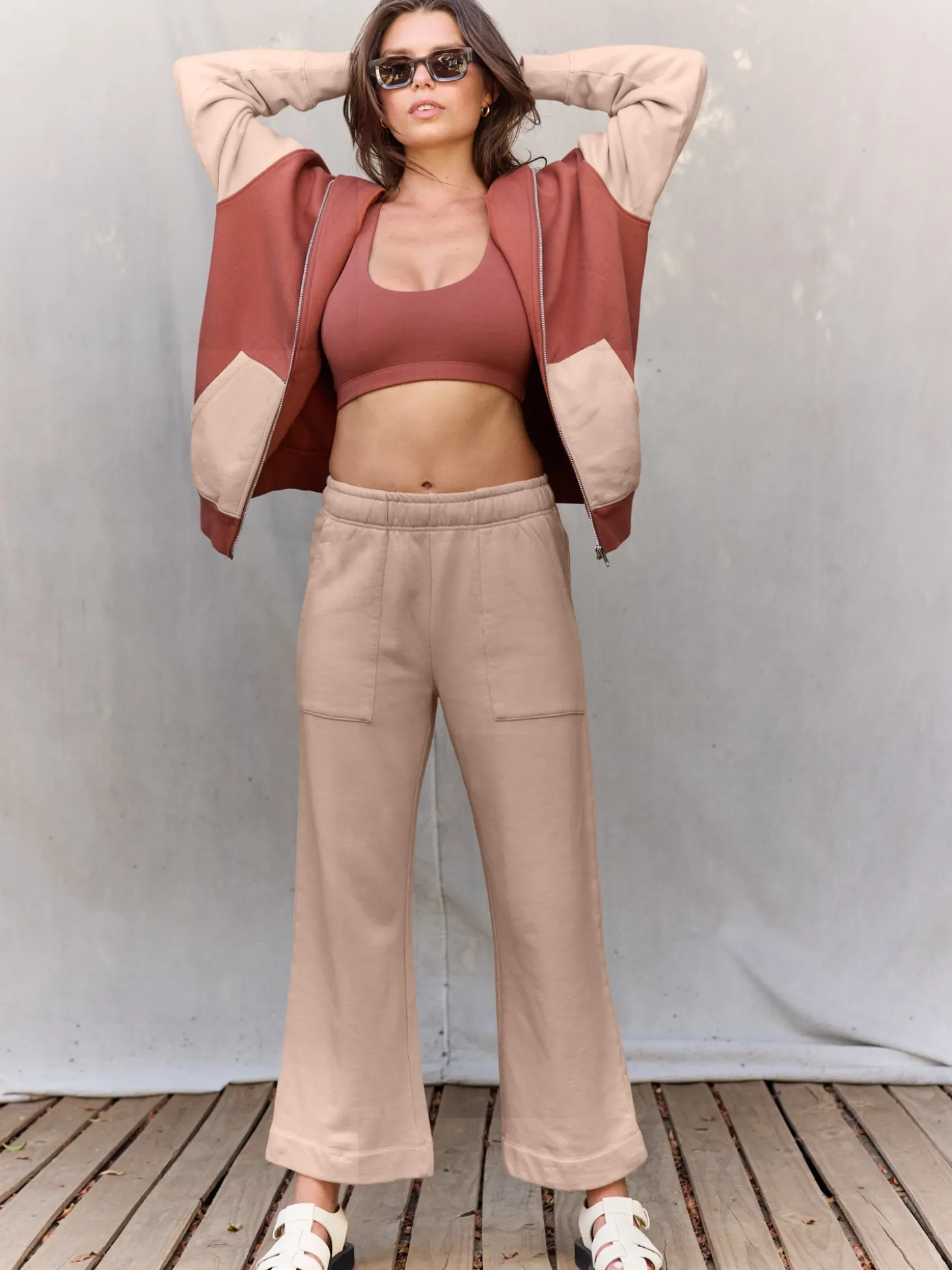 Organic Fleece Wide Leg Pant