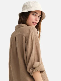 Organic Gauze Oversized Buttondown