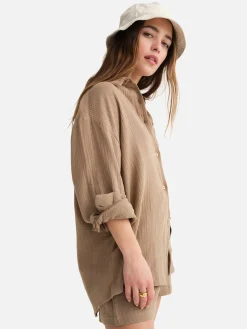 Organic Gauze Oversized Buttondown