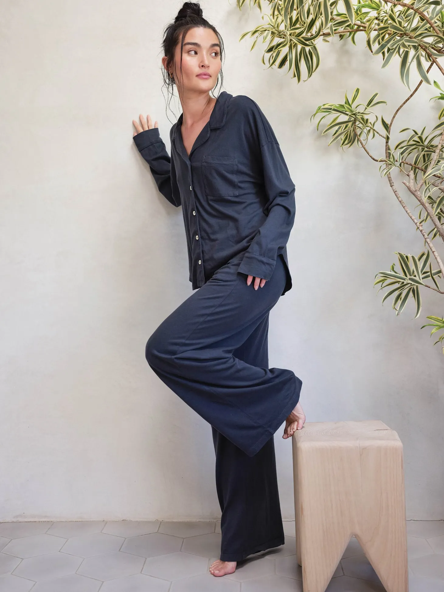 Tencel Button Down Sleep Shirt