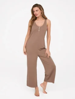 Tencel Lounge Henley Jumpsuit