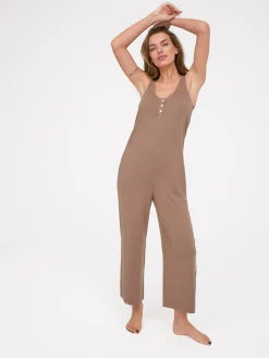Tencel Lounge Henley Jumpsuit