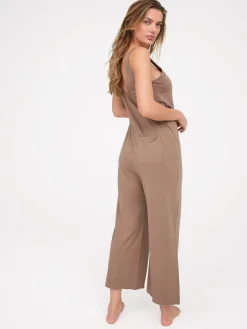 Tencel Lounge Henley Jumpsuit
