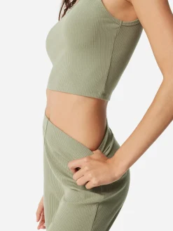 Tencel Rib Crop V-Tank