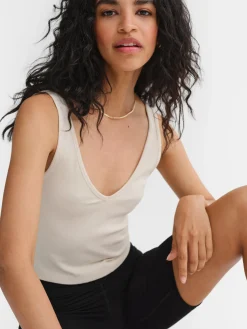 Tencel Rib Crop V-Tank