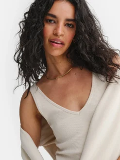 Tencel Rib Crop V-Tank