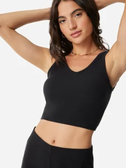Tencel Rib Crop V-Tank